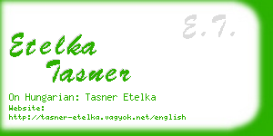etelka tasner business card